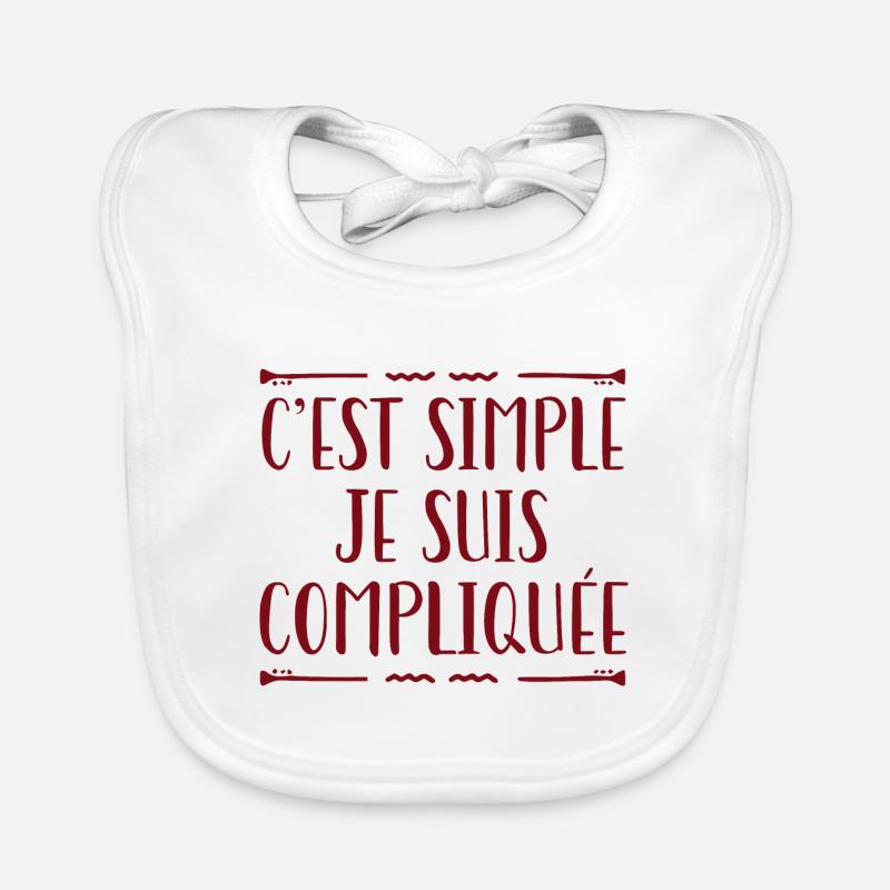 C'est Simple Je Suis Compliquée Bavoir bio Bébé
