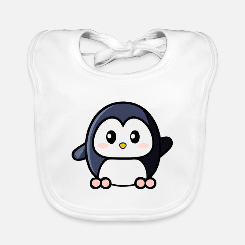 Mignon pingouin agitant Bavoir bio Bébé