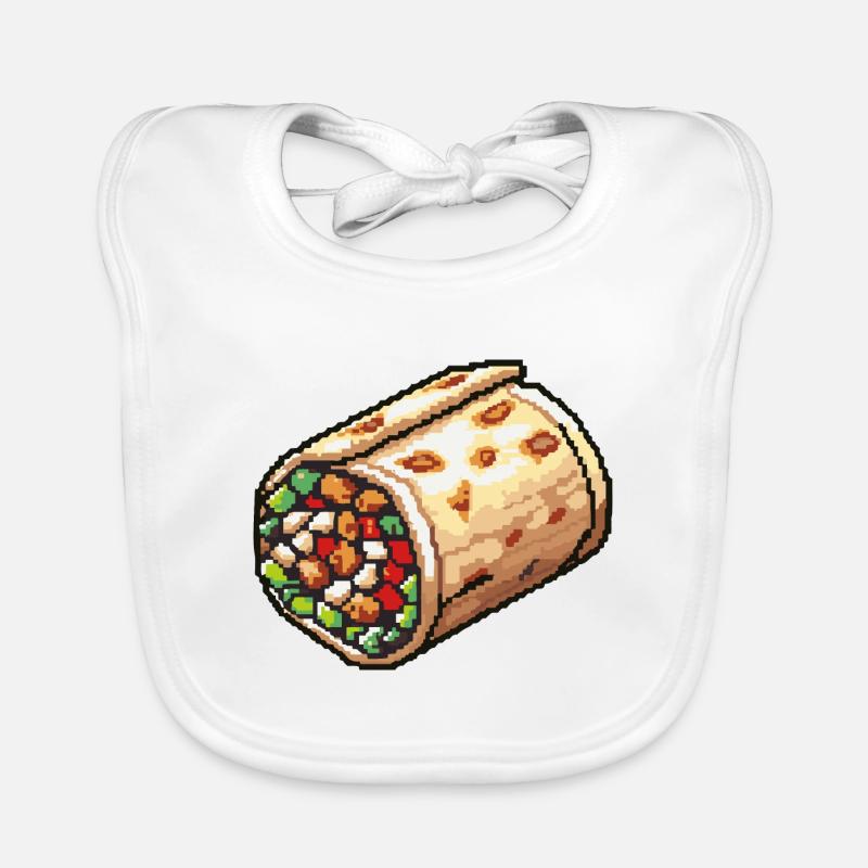 Burrito Pixel Symbol Baby Bio-Lätzchen