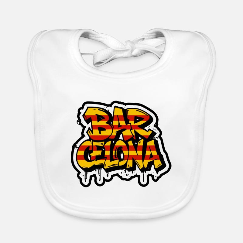 Le design de Barcelone dans le style graffiti avec la Catalogne Bavoir bio Bébé