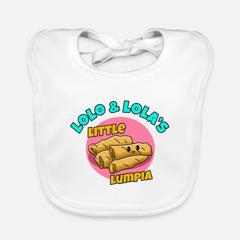 Philippines Filipino Spring Roll Grandma I Gift Organic Baby Bibs