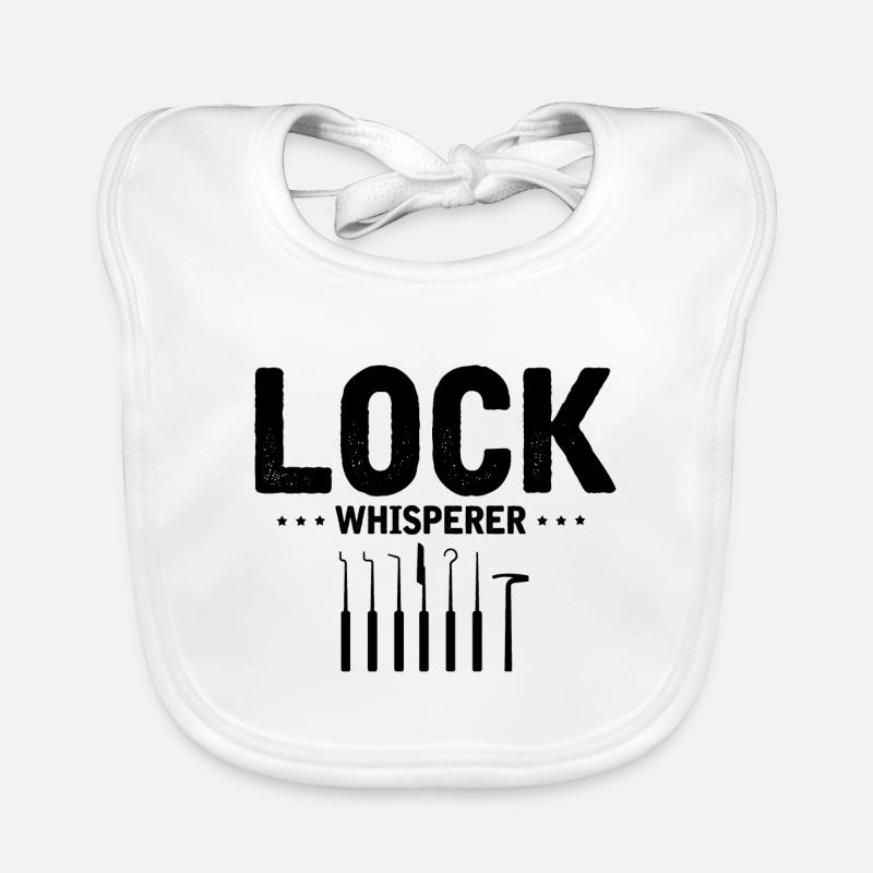 Schloss Flüsterer Technicien de verrouillage Conception Bavoir bio Bébé