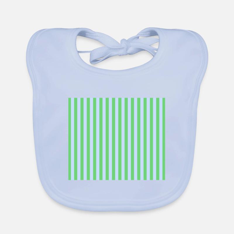Stripes Vert Bleu clair Bavoir bio Bébé
