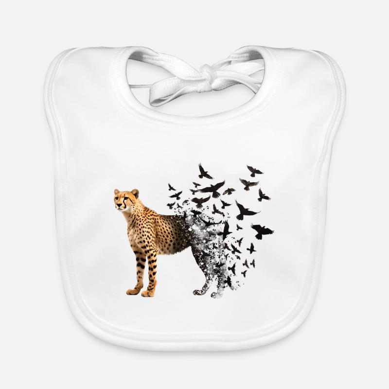 Cheetah Organic Baby Bibs