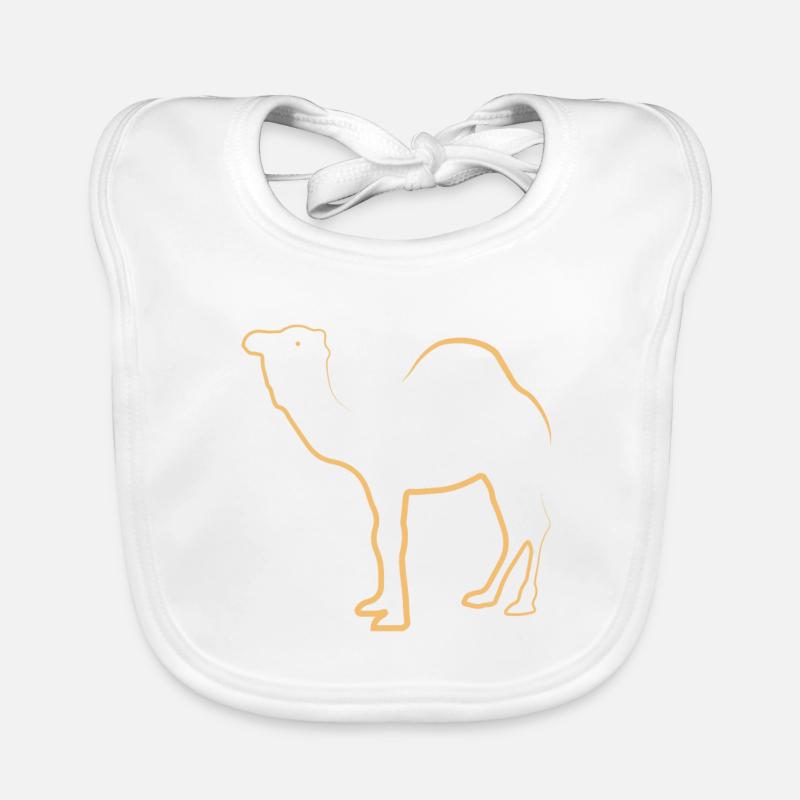 Kamel Camel Dromedar - Baby Bio-Lätzchen - Weiß