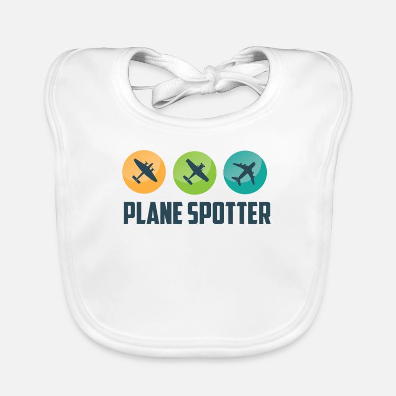 planespotter - Bavoir bio Bébé - blanc