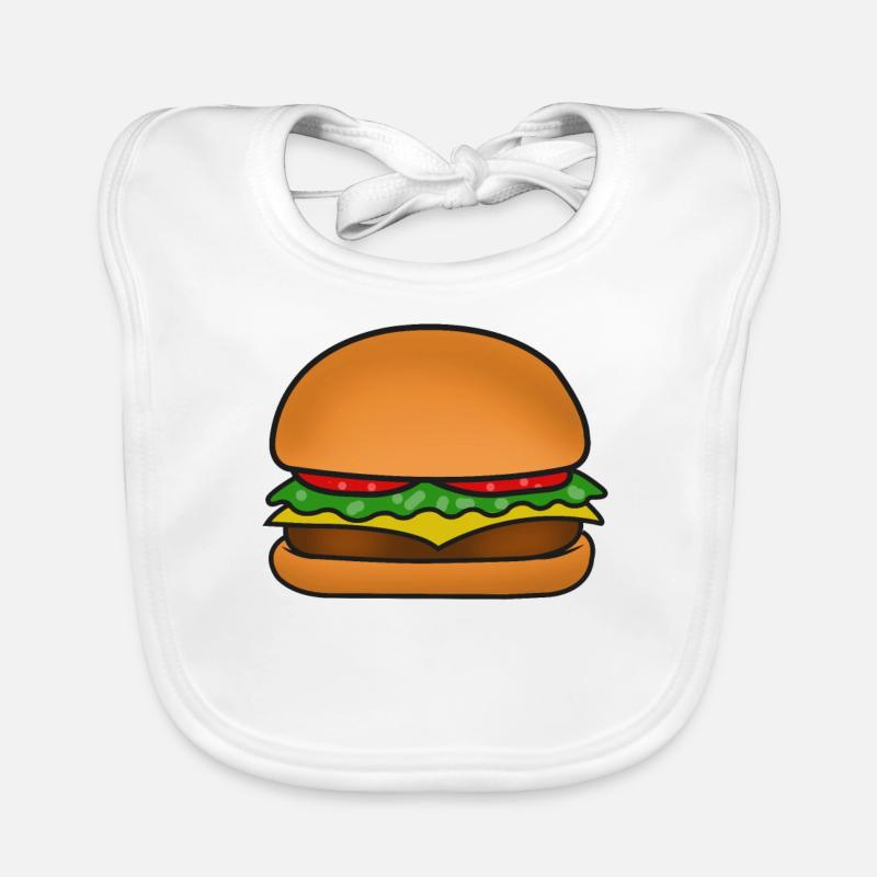Hamburger cheeseburger Organic Baby Bibs