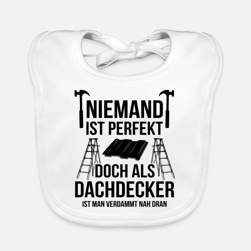 Handwerker Dachdecker - Baby Bio-Lätzchen - Weiß