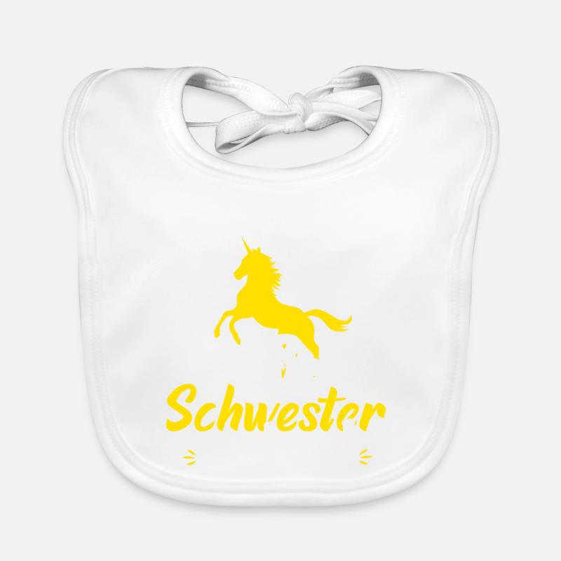 Ich werde eine große Schwester nochmal - Baby Bio-Lätzchen - Weiß