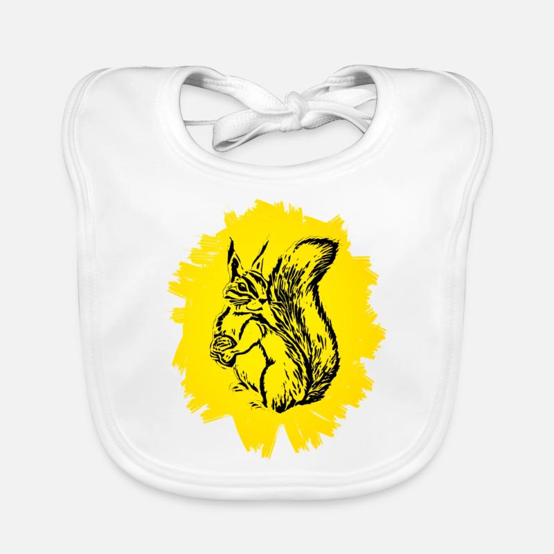 squirrel Organic Baby Bibs