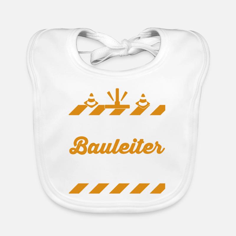 Ich bin der Bauleiter Baby Bio-Lätzchen