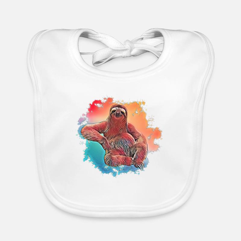 sloth Organic Baby Bibs