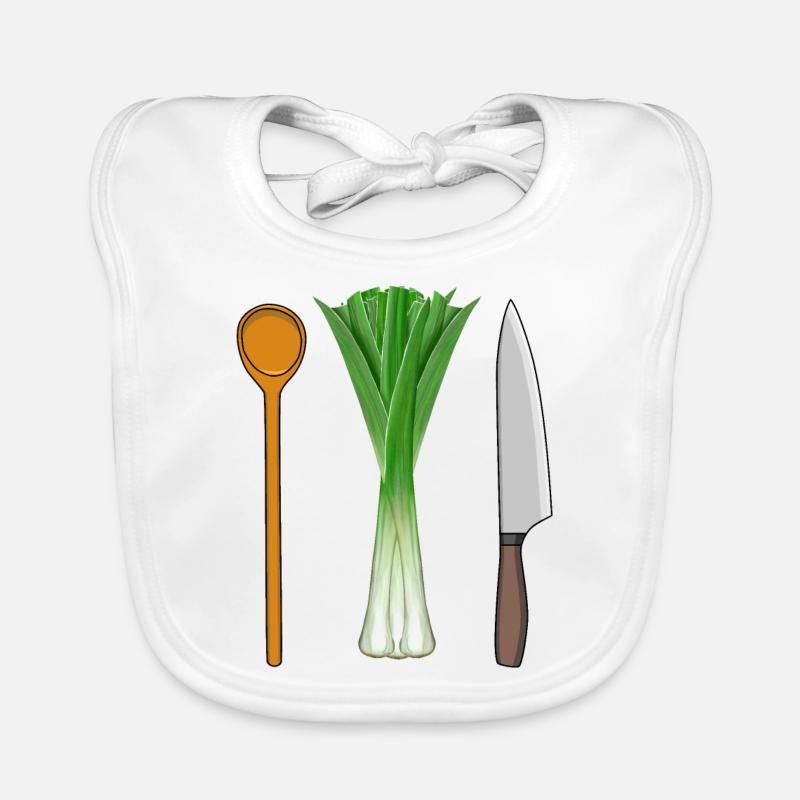 Lauch Vegetarisch kochen Kochlöffel Job Berufe Baby Bio-Lätzchen