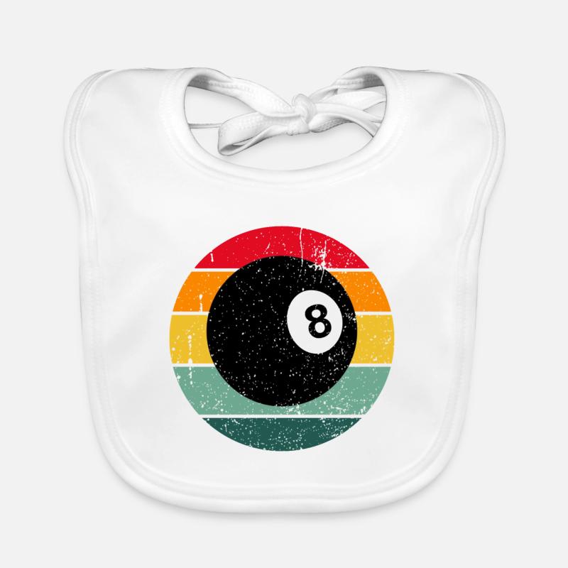 Vintage Retro Billiard Billard Pool Billardkugel Baby Bio-Lätzchen