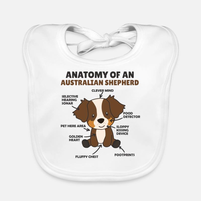Anatomie d’un shepherd australien doux chiens Bavoir bio Bébé