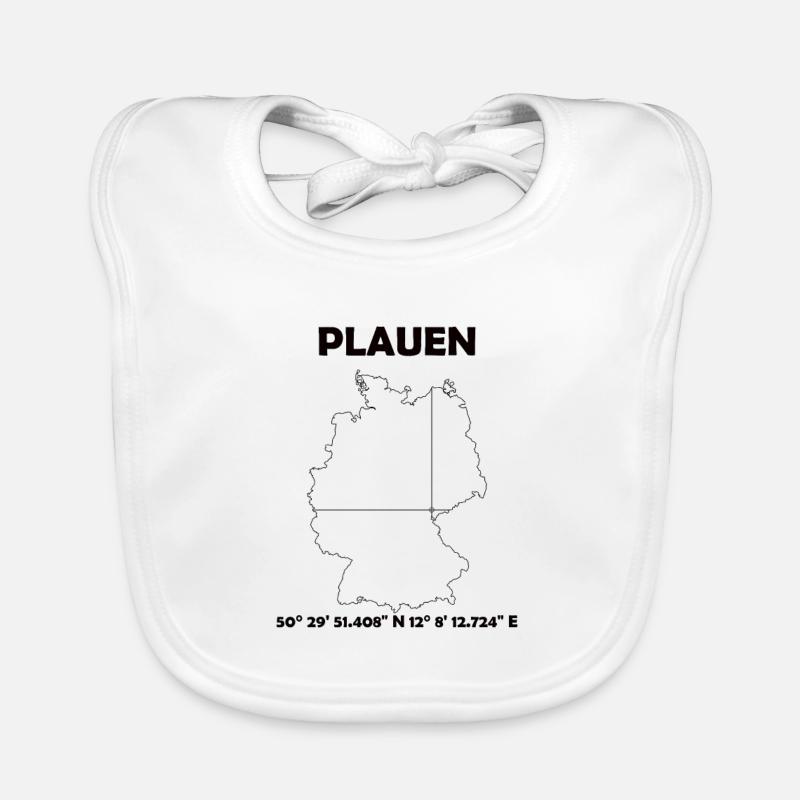 Plauen Map Organic Baby Bibs