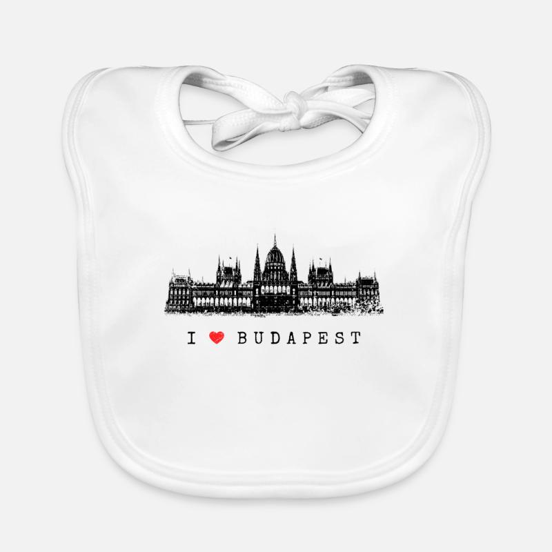 Budapest Parlement Hongrie Skyline J’aime Budapest Bavoir bio Bébé