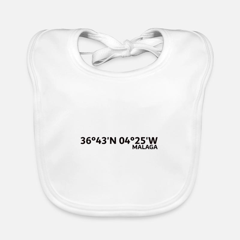 Malaga Coordinates Organic Baby Bibs