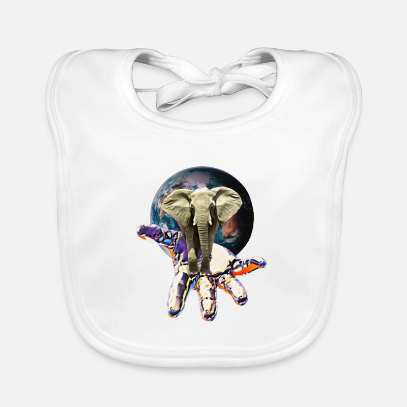 Éléphant Bavoir bio Bébé