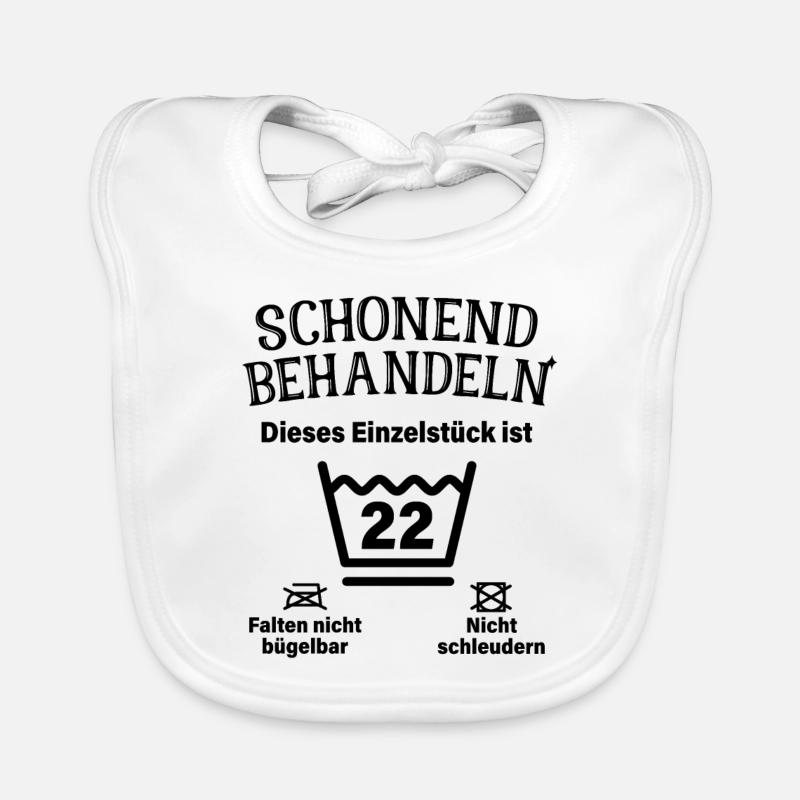 Schonend Behandeln 22. Geburtstag Einzelstück 22 Baby Bio-Lätzchen