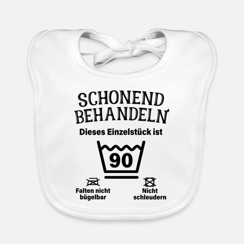 Schonend Behandeln 90. Geburtstag Einzelstück 90 Baby Bio-Lätzchen