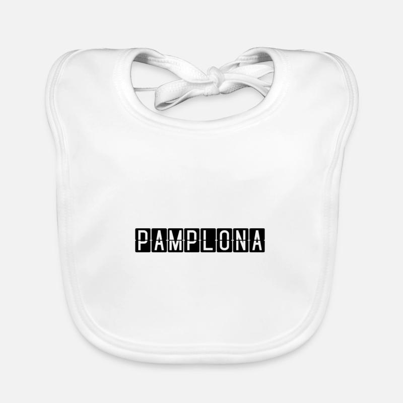 Panneau de l’aéroport de Pampelune Bavoir bio Bébé