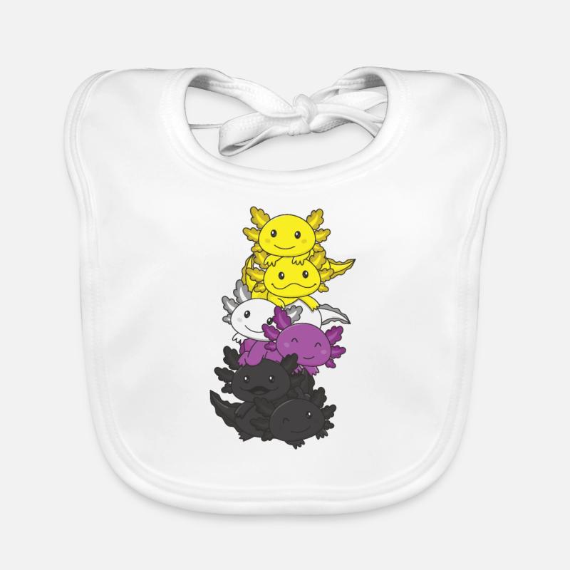 Nonbinary Flag Non Binary Pride LGBTQ Axolotl Baby Bio-Lätzchen