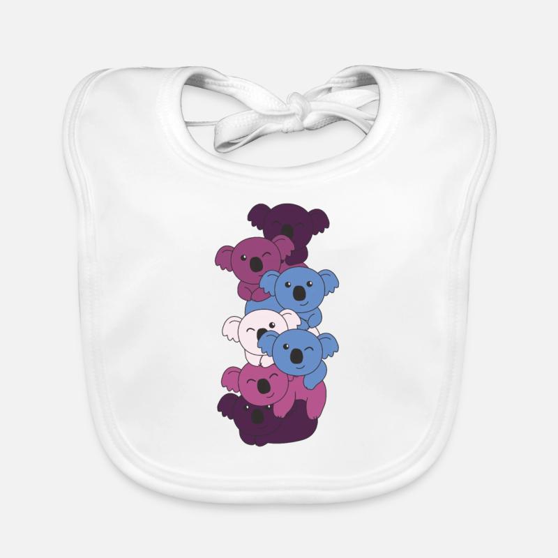 Drapeau non conforme Pride LGBTQ Koala Bunch Bavoir bio Bébé