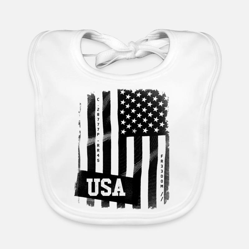 Drapeau des États-Unis Bavoir bio Bébé