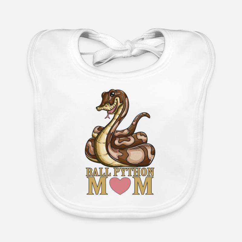 Serpent Amant Serpent Reptile Ball Python Maman Bavoir bio Bébé