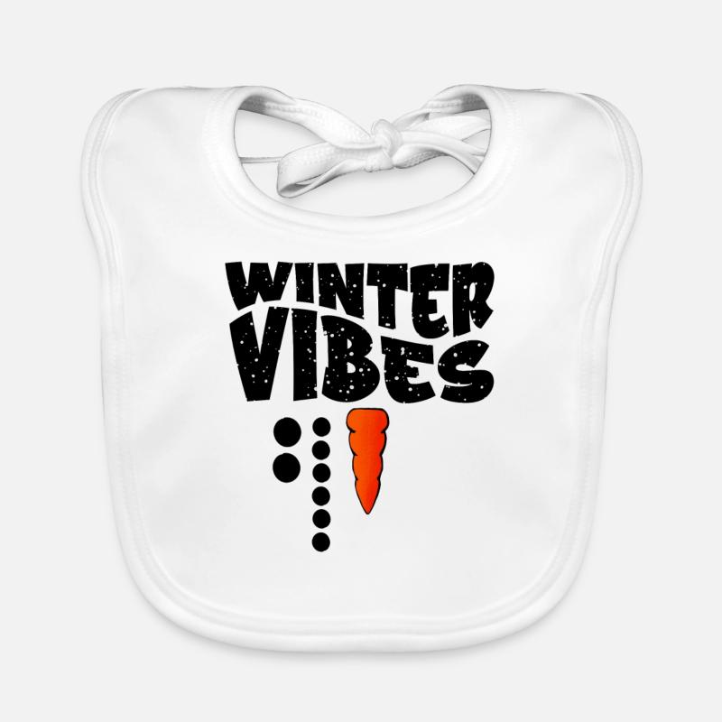 Winter Vibes Snowman Organic Baby Bibs