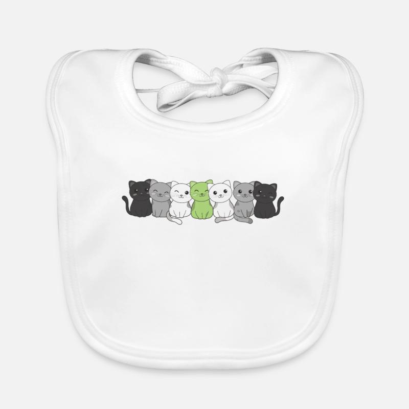 Ordre du jour Flag Non Binary Pride LGBTQ Mignon Chat Bavoir bio Bébé