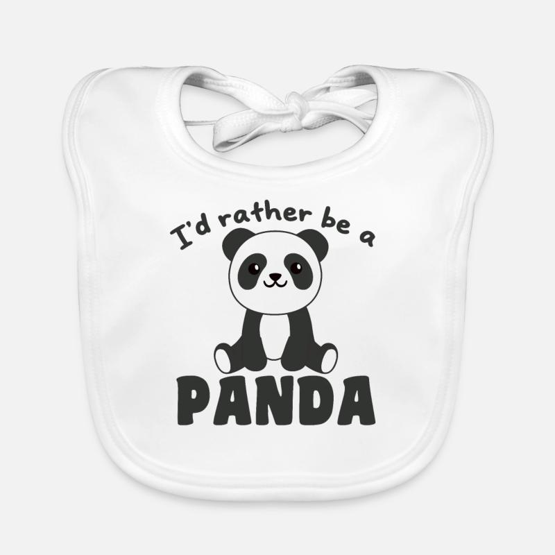 Je préfère être un panda - panda mignon Bavoir bio Bébé