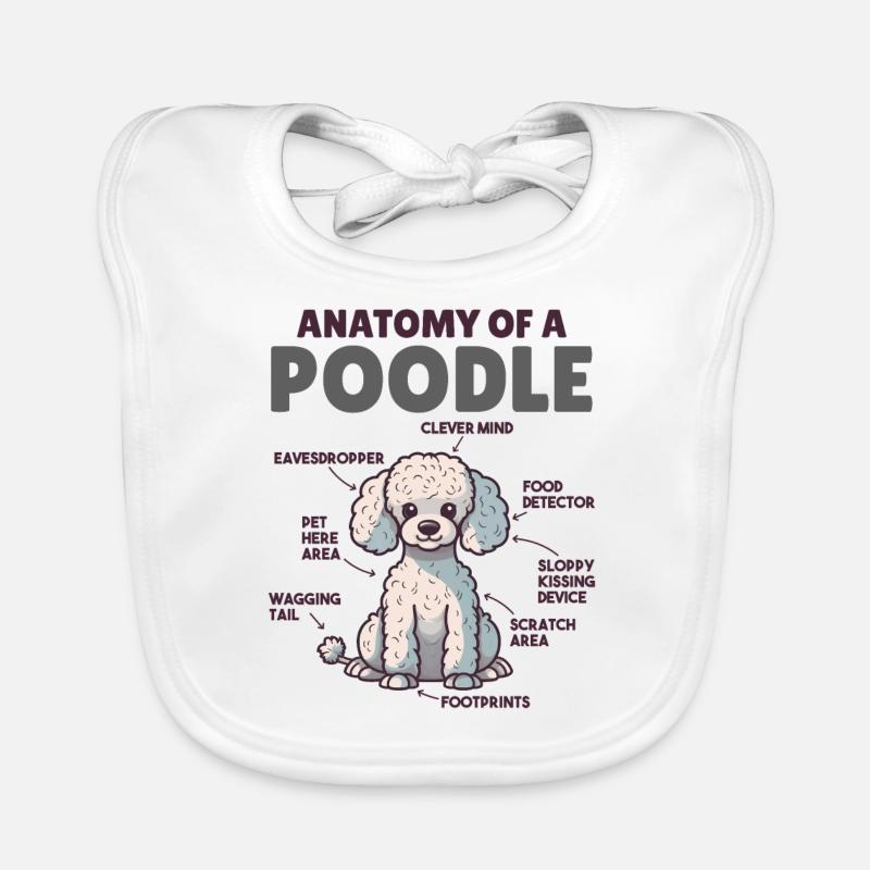 Explication du chien Anatomie d’un caniche Bavoir bio Bébé