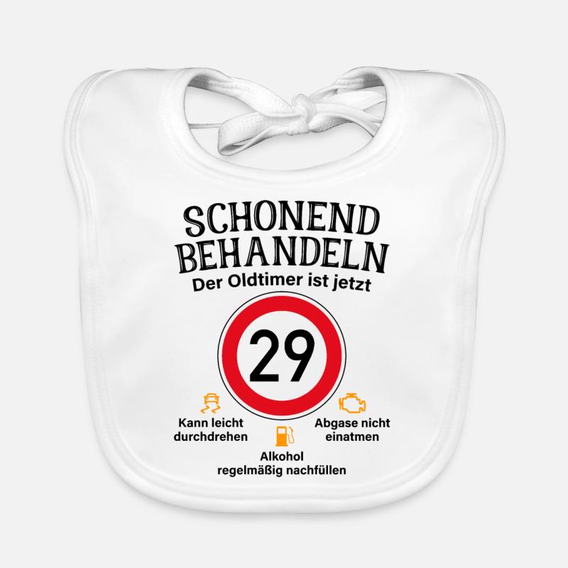 29. Geburtstag Schonend Behandeln Oldtimer Ist 29 Baby Bio-Lätzchen