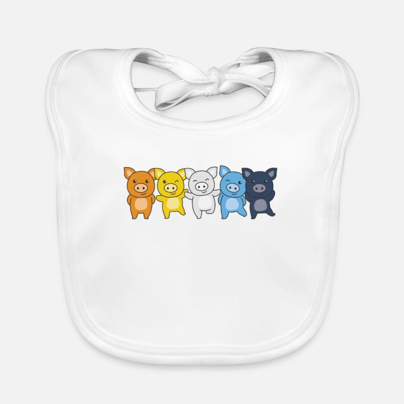 Aroace Flag Pride LGBTQ cochon mignon Bavoir bio Bébé