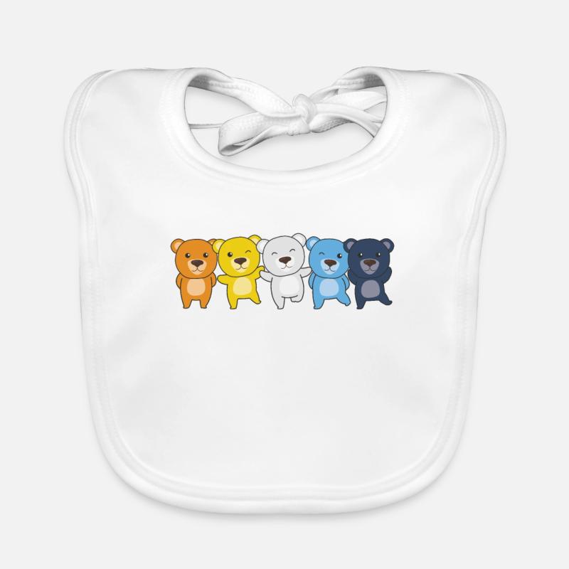 Aroace Flag Pride LGBTQ Mignon Ours Bavoir bio Bébé