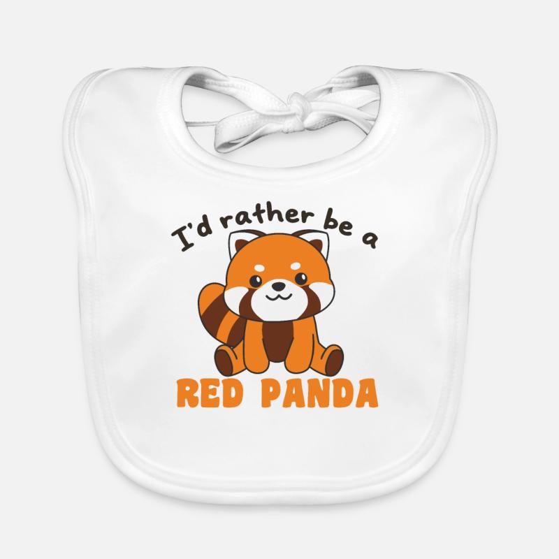 Ich wäre lieber ein Roter Panda süße Roter Panda Baby Bio-Lätzchen