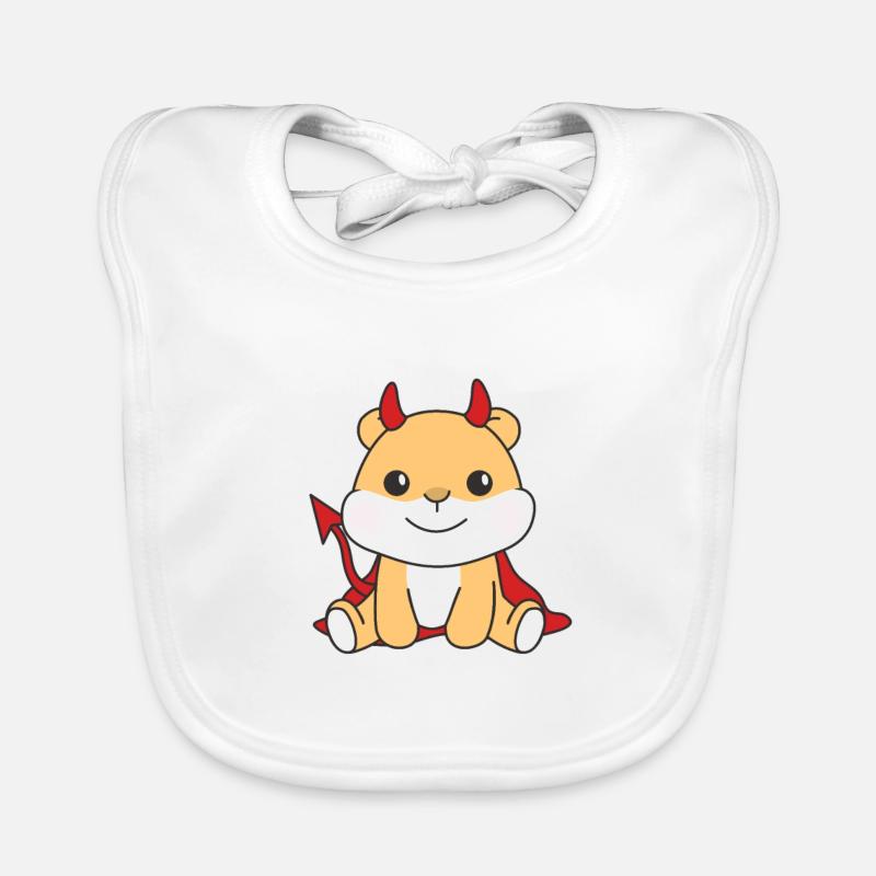Hamster Happy Halloween Devil Costume Organic Baby Bibs