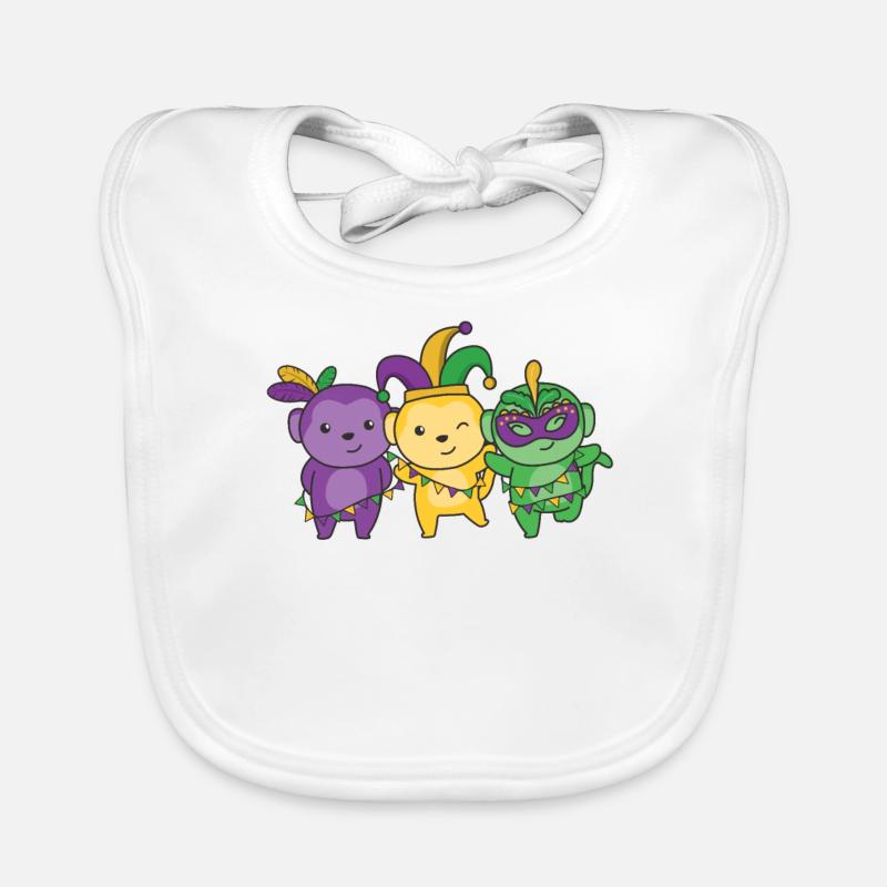Déguisement de carnaval de singe de Mardi Gras Bavoir bio Bébé