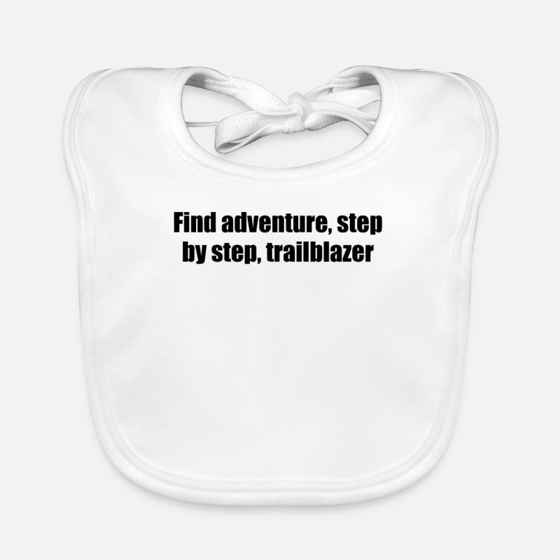 Hiking - Find adventure, step by step, Organic Baby Bibs