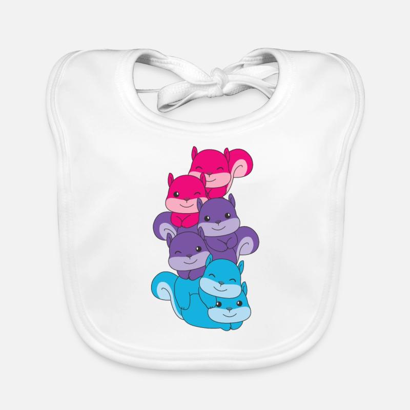androgyn Flag Pride LGBTQ süße Eichhörnchen Baby Bio-Lätzchen