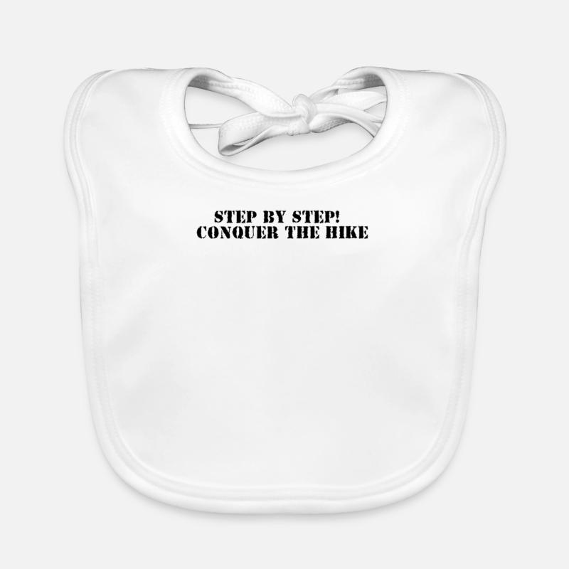 Wandern - Step by step, conquer the hike Baby Bio-Lätzchen