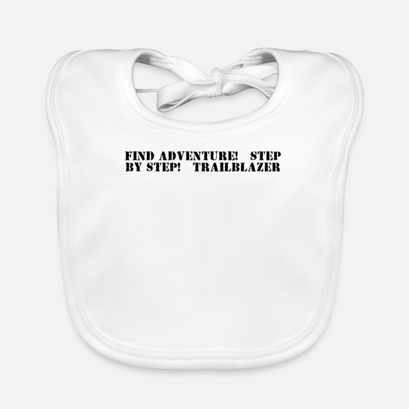 Hiking - Find adventure, step by step, Organic Baby Bibs