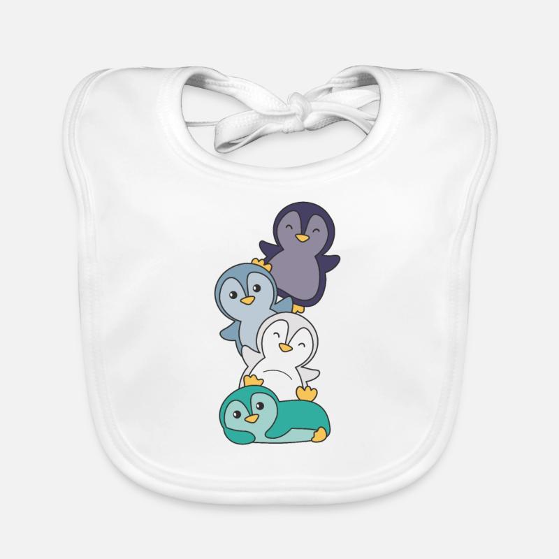 orienté aroace drapeau fierté lgbtq mignon pingouin Bavoir bio Bébé