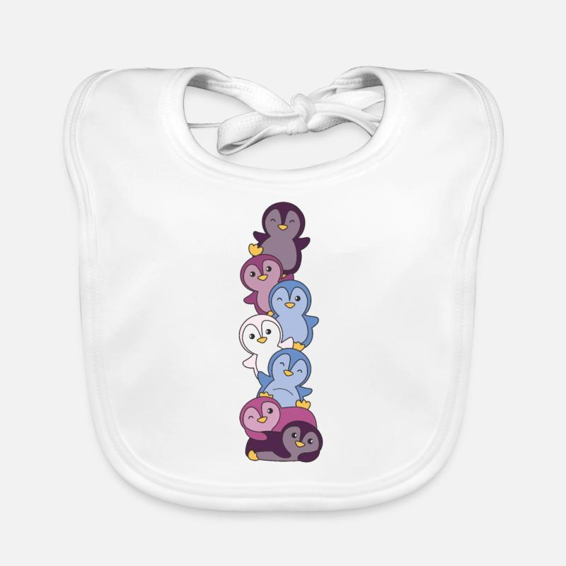 Drapeau non conforme Pride LGBTQ Pingouin mignon Bavoir bio Bébé