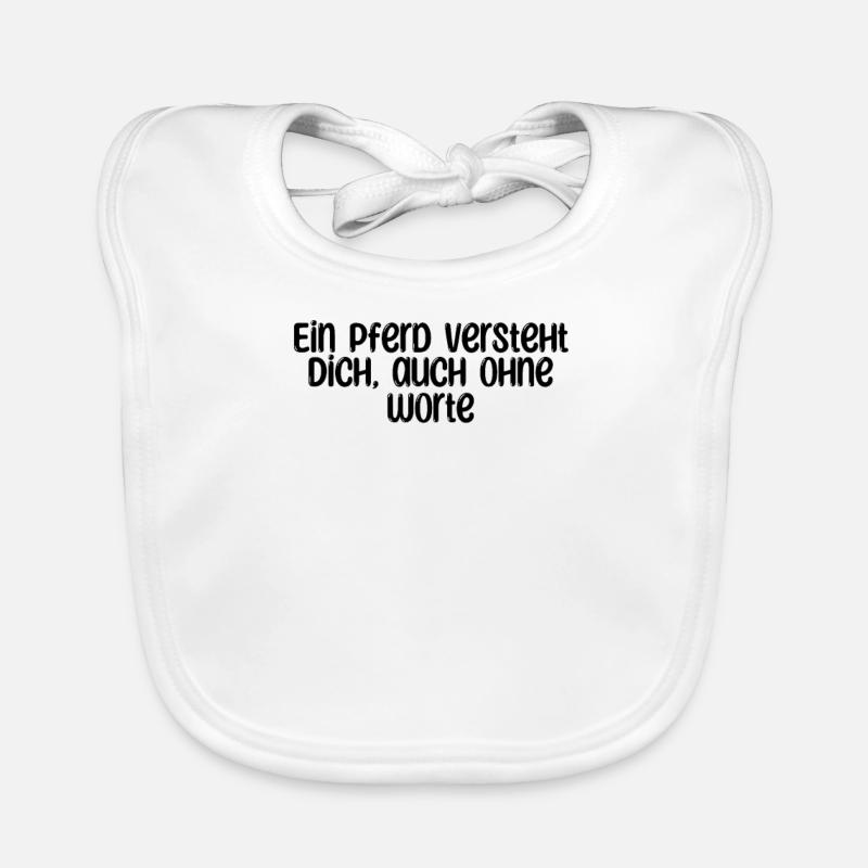 Riding - A horse understands you, even without words Organic Baby Bibs