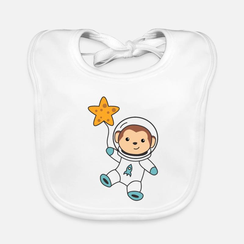 Mignon Singe de l’espace Astronautes Univers Bavoir bio Bébé
