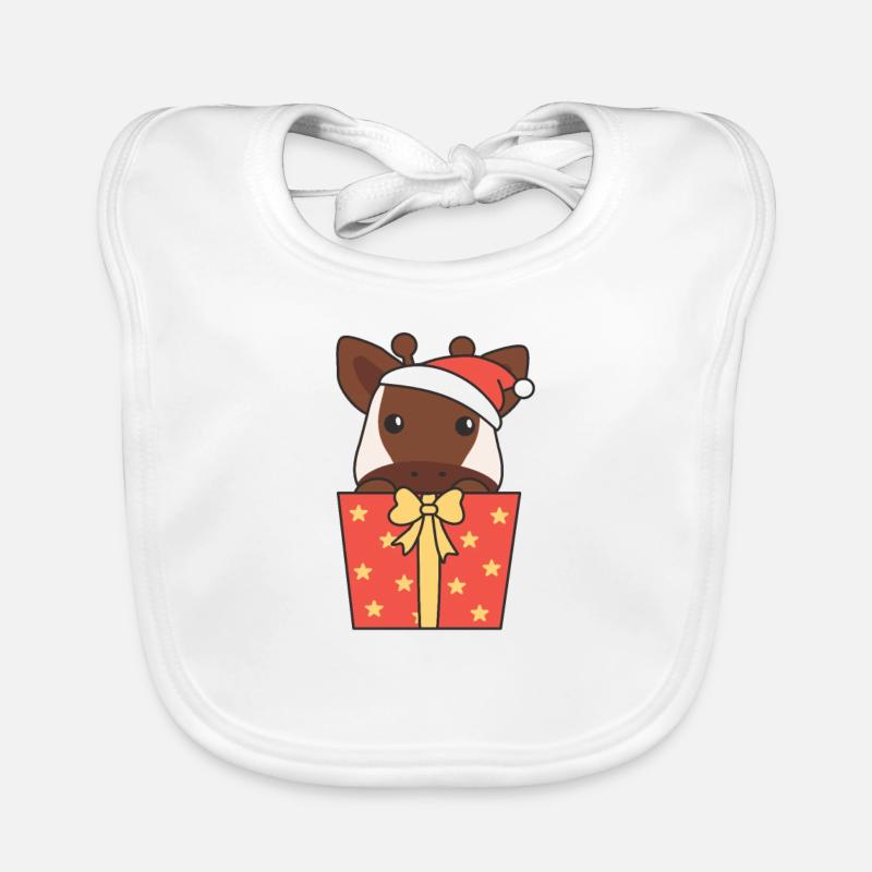 Okapi Christmas Gift Winter Animals Organic Baby Bibs
