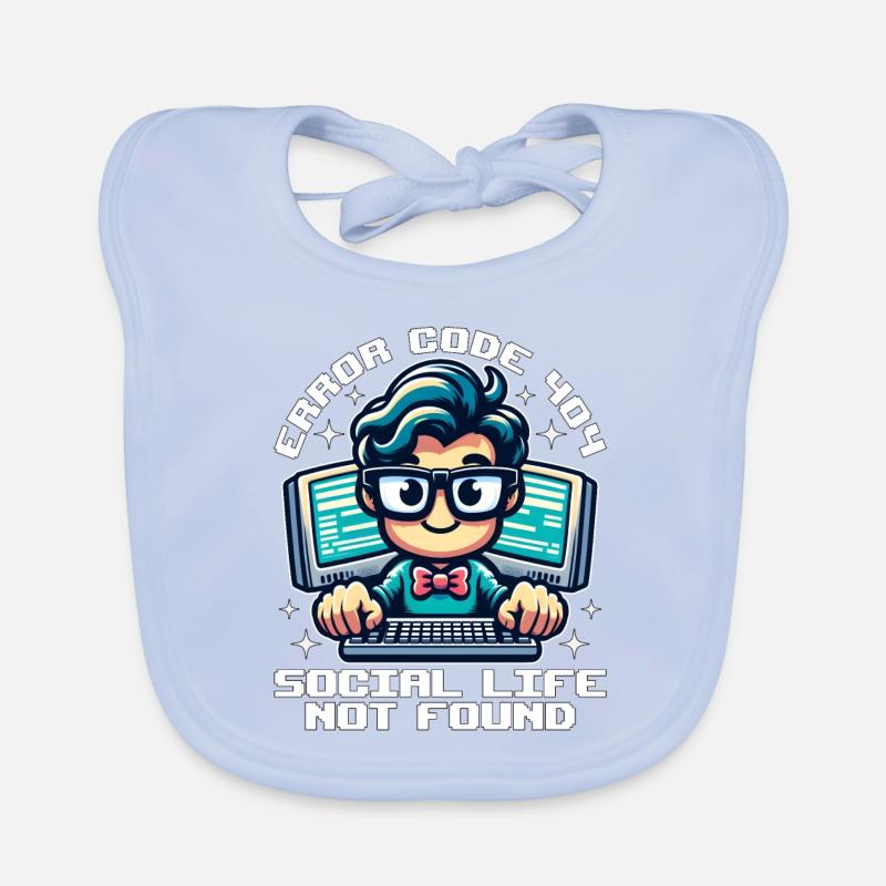 ERROR CODE 404 SOCIAL LIFE NOT FOUND Organic Baby Bibs